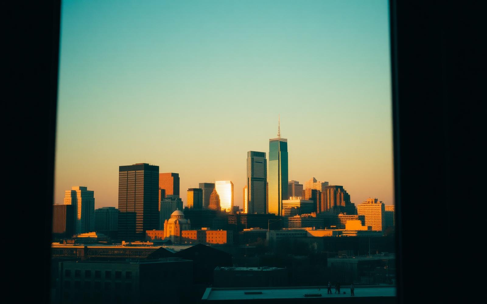 Detroit at golden hour